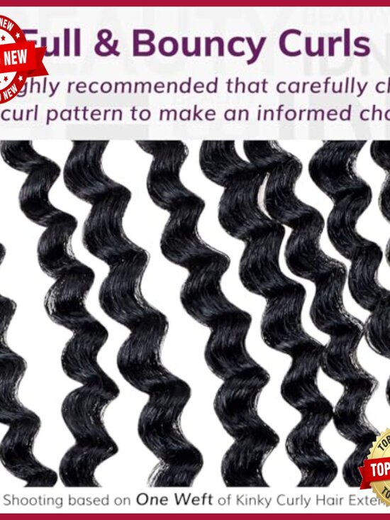 16 Inch Human Hair Clip-In Extensions, Kinky Curly, 110g 7pcs main image 6